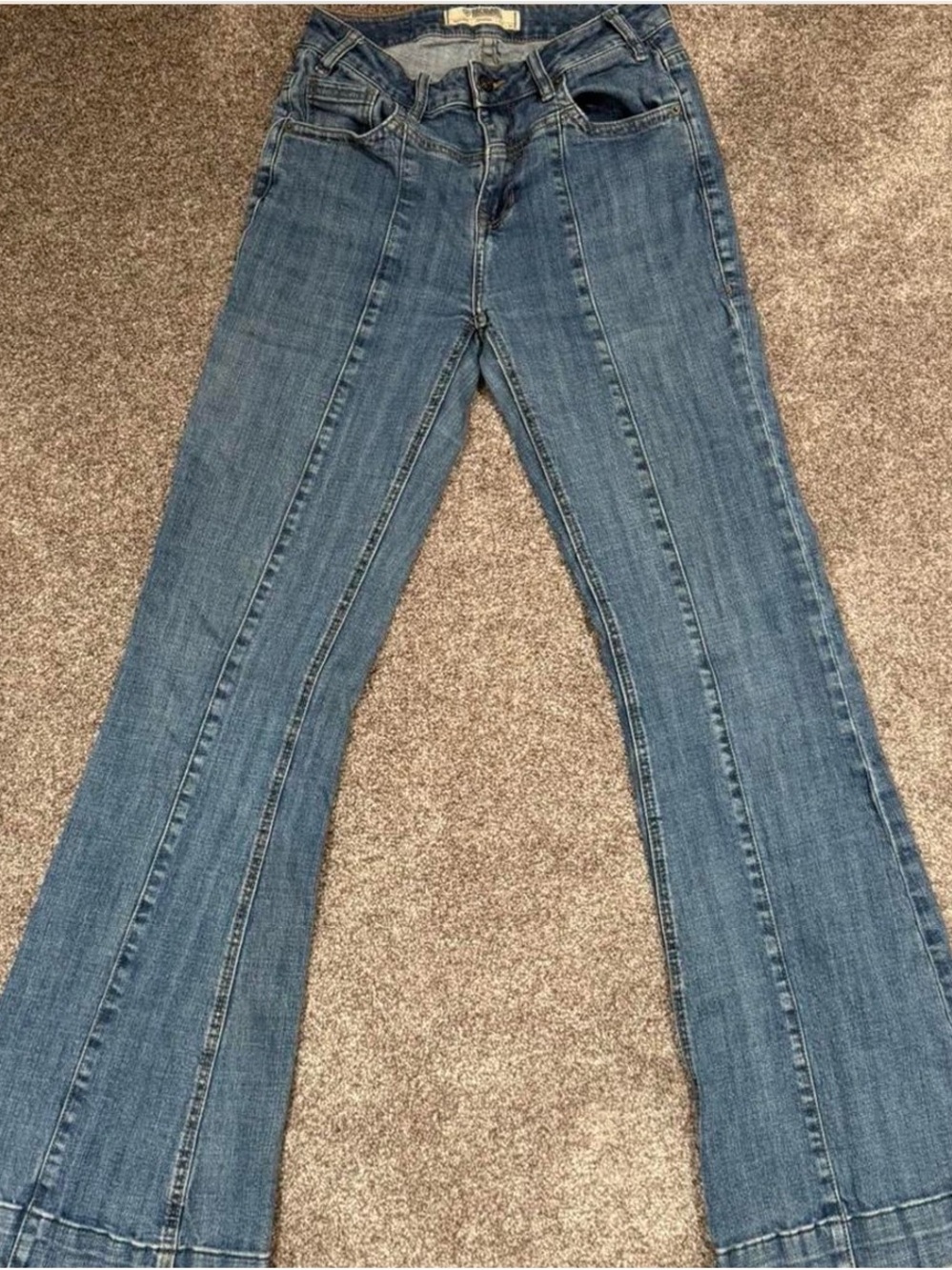 High-Rise Blue Flare Jeans